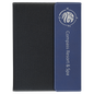Blue/Silver Lasered Leatherette with Black Canvas 7x9 Portfolio