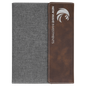 Rustic/Silver Lasered Leatherette with Black Canvas 7x9 Portfolio