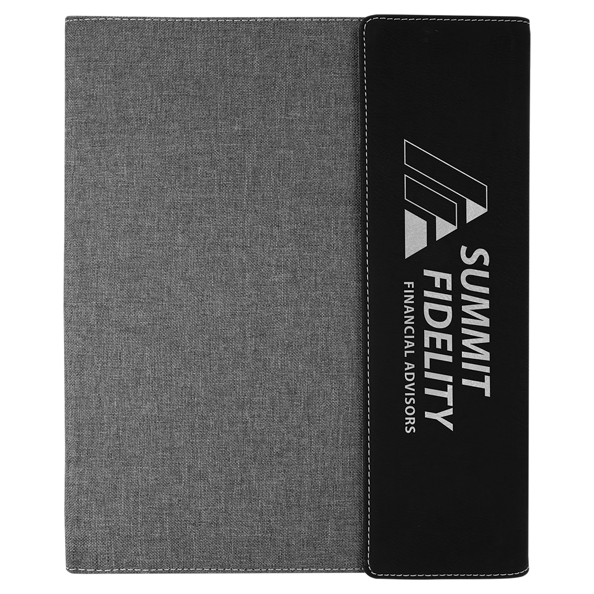 Black with Gray Leatherette Canvas Portfolio