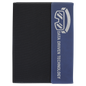 Blue/Silver Lasered Leatherette with Black Canvas Portfolio