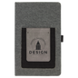 Gray with Gray Canvas Journal with Leatherette Phone Pouch