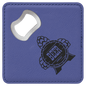 Purple Leatherette Coaster with Bottle Opener