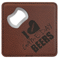 Football Leatherette Coaster with Opener