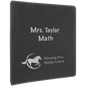 Black/Silver Lasered Leatherette 3-Ring Binder