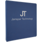 Blue/Silver Lasered Leatherette 3-Ring Binder