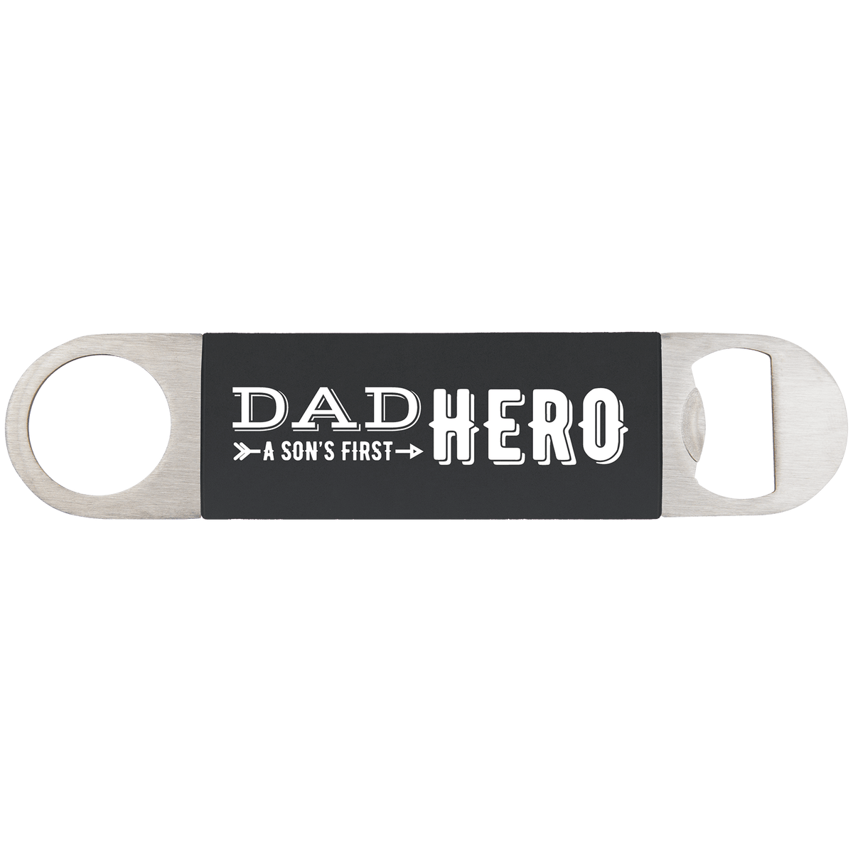 Black/White Bottle Opener with Silicone Sleeve
