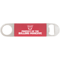 Red/White Bottle Opener with Silicone Sleeve