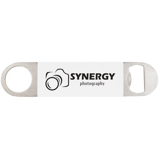 White/Black Bottle Opener with Silicone Sleeve