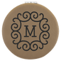 Light Brown Lasered Leatherette Compact Mirror