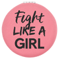 Pink Lasered Leatherette Compact Mirror
