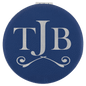 Blue/Silver Lasered Leatherette Compact Mirror