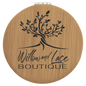 Bamboo Lasered Leatherette Compact Mirror