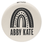 White Lasered Leatherette Compact Mirror