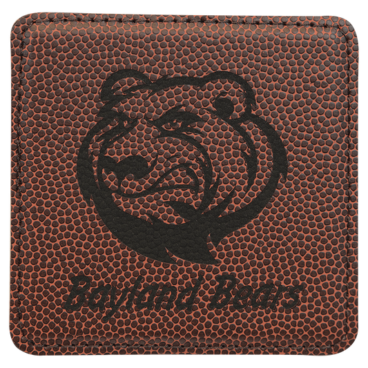 Football Leatherette Square Coaster