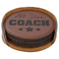 Football Leatherette Round 6 Coaster Set