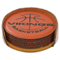 Basketball Leatherette Round 6 Coaster Set