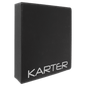 Black/Silver Leatherette 3-Ring Binder with 2" Slant D Rings