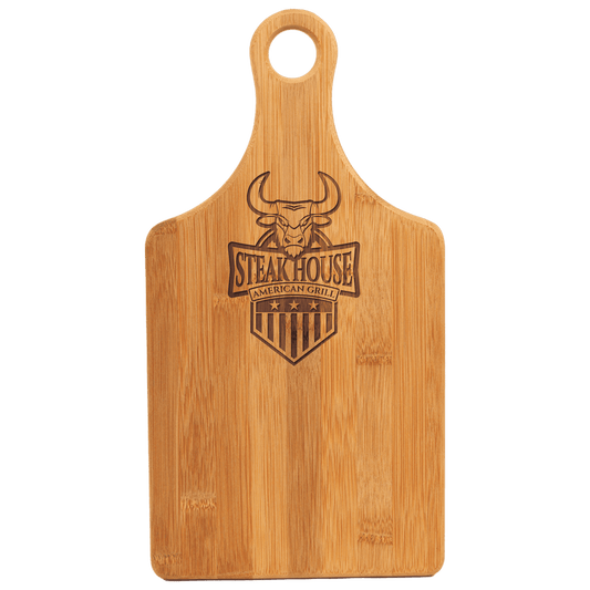 13 1/2" x 7" Bamboo Paddle Shaped Cutting Board
