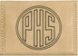 Light Brown Leatherette Hard Business Card Holder