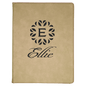 Light Brown Leatherette Portfolio with Notepad