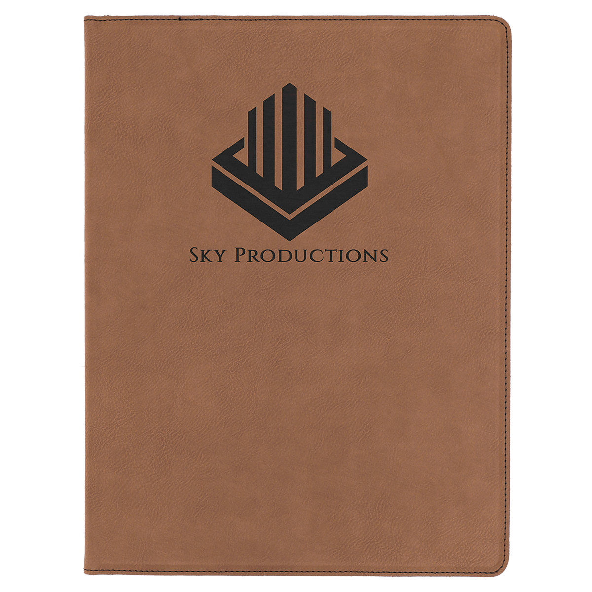 Dark Brown Leatherette Portfolio with Notepad