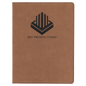 Dark Brown Leatherette Portfolio with Notepad
