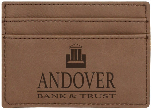 Dark Brown Leatherette Money Clip