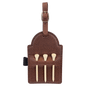 Football Leatherette Golf Bag Tag with Wooden Tees
