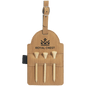 Bamboo Leatherette Golf Bag Tag with Wooden Tees
