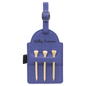 Purple Leatherette Golf Bag Tag with Wooden Tees