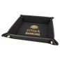 Black/Gold Leatherette Folding Tray with Gold Snaps