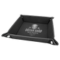 Black/Silver Leatherette Folding Tray with Silver Snaps