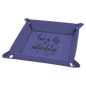 Purple Leatherette Folding Tray with Silver Snaps