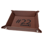 Football Leatherette Folding Tray with Silver Snaps