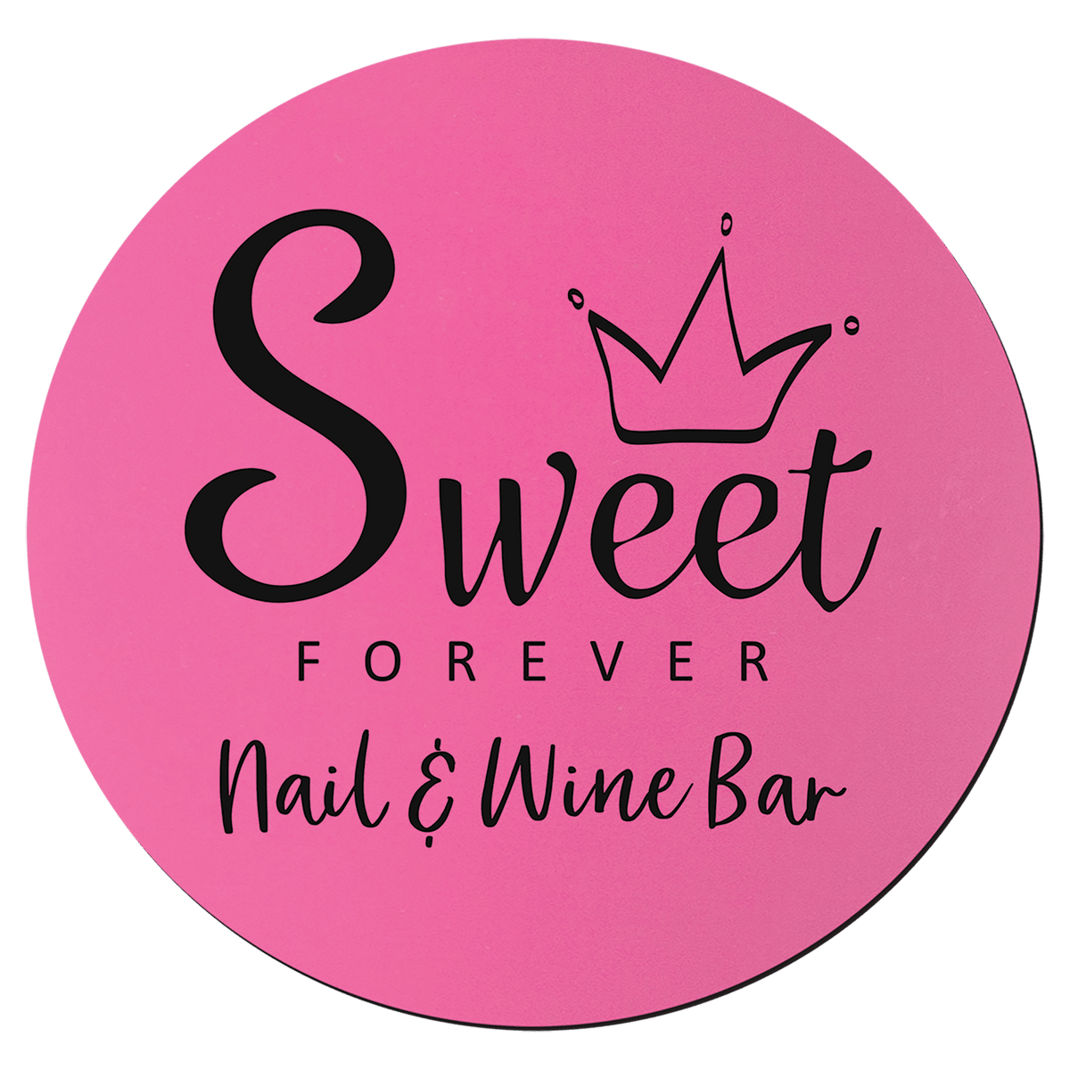 Round Pink/Black Silicone Coaster