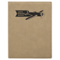 Light Brown Small Leatherette Portfolio with Notepad