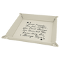 White Lasrable Leatherette Snap up Tray with Silver Snaps