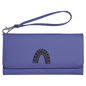 Purple Lasered Leatherette Wallet with Wrist Strap