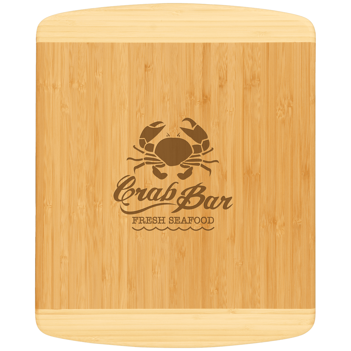 Medium Genuine Bamboo Two-Tone Rectangle Cutting Board