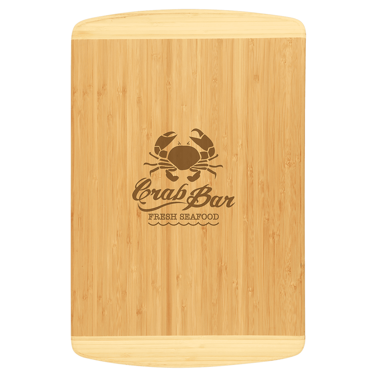 Large Genuine Bamboo Two-Tone Rectangle Cutting Board