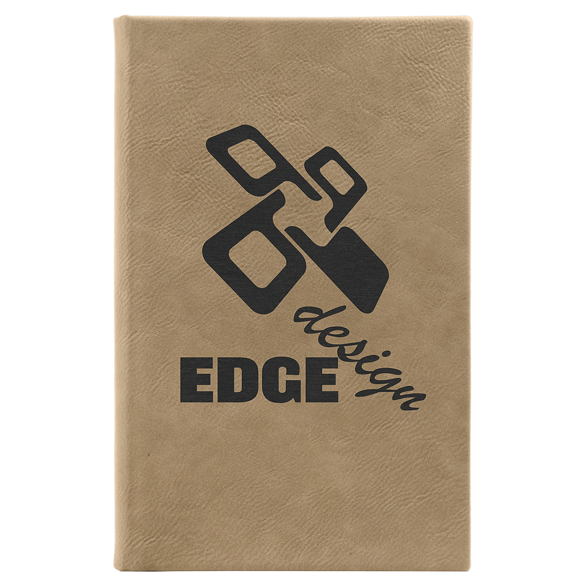 Light Brown Lasered Leatherette Sketch Book with White Unlined Paper