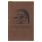 Dark Brown Lasered Leatherette Sketch Book with White Unlined Paper
