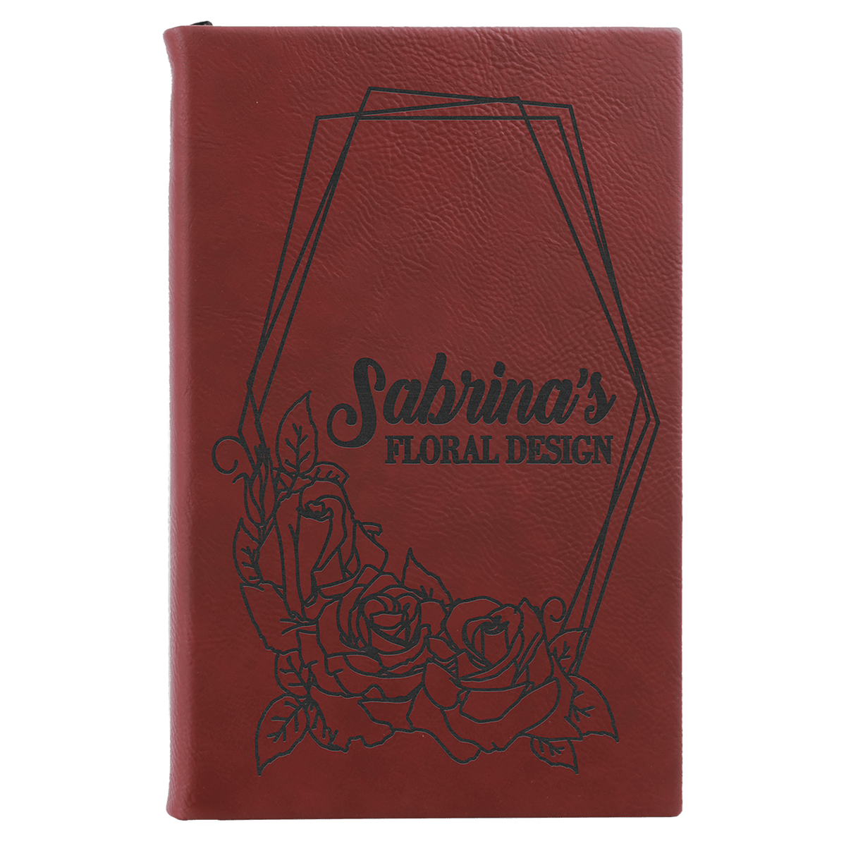 Rose Lasered Leatherette Sketch Book with White Unlined Paper