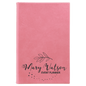 Pink Lasered Leatherette Sketch Book with White Unlined Paper