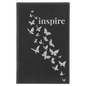 Black/Silver Lasered Leatherette Sketch Book with White Unlined Paper