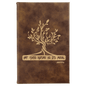 Rustic/Gold Lasered Leatherette Sketch Book with White Unlined Paper