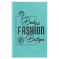 Teal Lasered Leatherette Sketch Book with White Unlined Paper