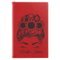 Red Lasered Leatherette Sketch Book with White Unlined Paper