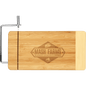 Genuine Bamboo Two-Tone Cutting Board with Metal Cheese Cutter