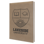 Light Brown Lasered Leatherette Journal with Lined Paper